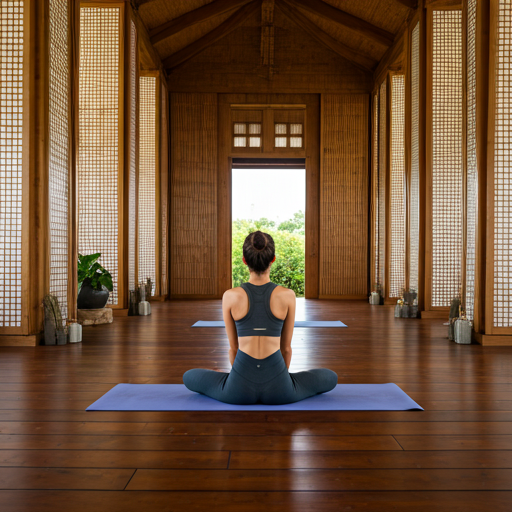 Yoga session in a serene environment